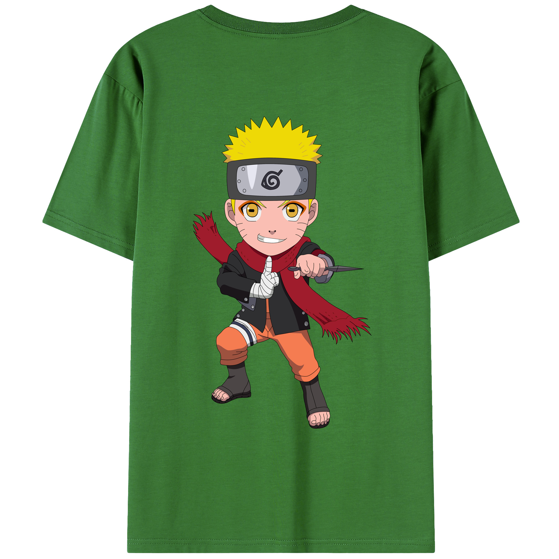 （画像用） NARUTO -ナルト- うずまき ナルト Uzumaki Naruto レディース半袖Tシャツ(バックプリント)
